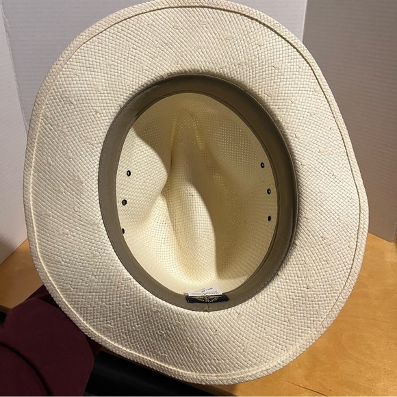 Docker's Safari Wide Brim Straw Hat Men’s Size Medium M Tan - Picture 6 of 10